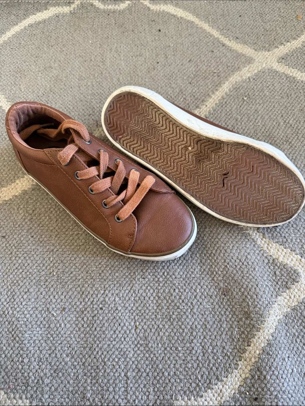 1901 Brown Kids Dress Sneakers